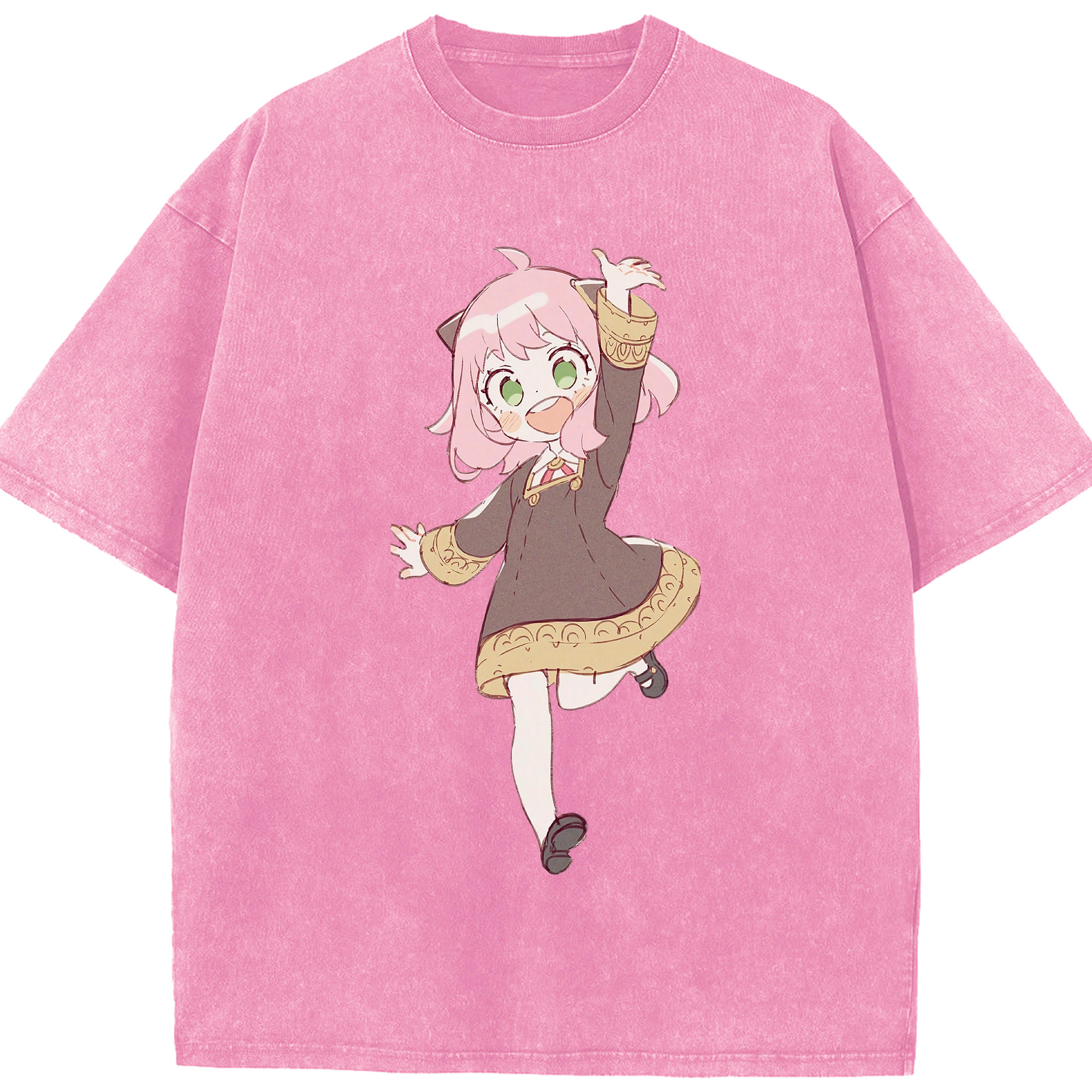 （画像用） SPY×FAMILY间谍家家酒 綿100% ヴィンテージ風 半袖Tシャツ（フロントプリント）